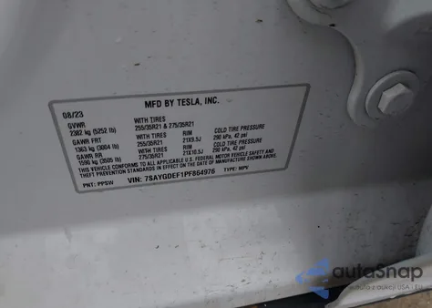 2023 Tesla Model Y Performance Dual Motor All-Wheel Drive from USA, damaged, VIN 7SAYGDEF1PF864976